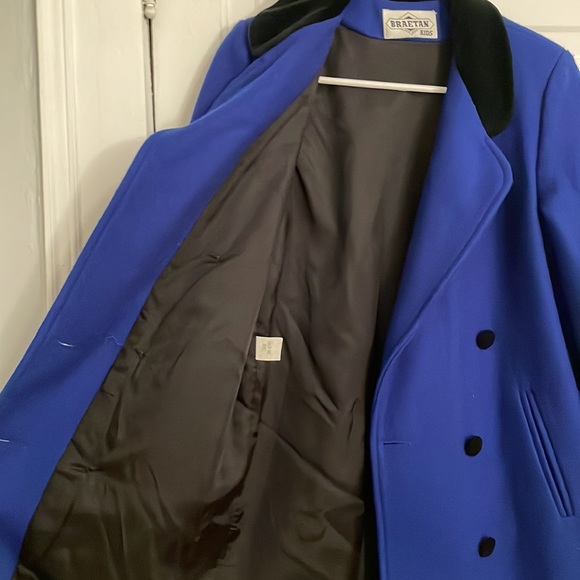 Vintage Royal Blue Wool Coat - Picture 4 of 5